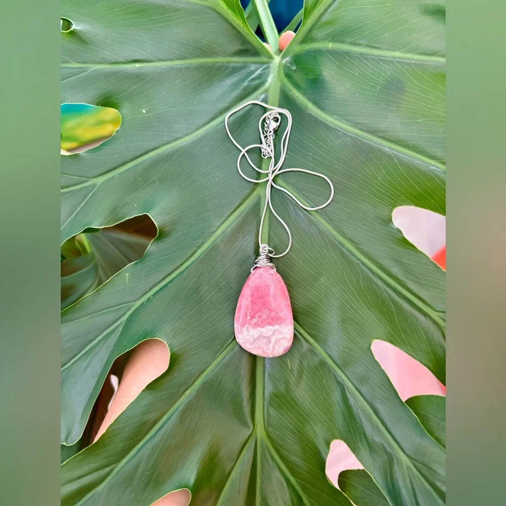 Rhodochrosite necklace - Picture 3 of 3